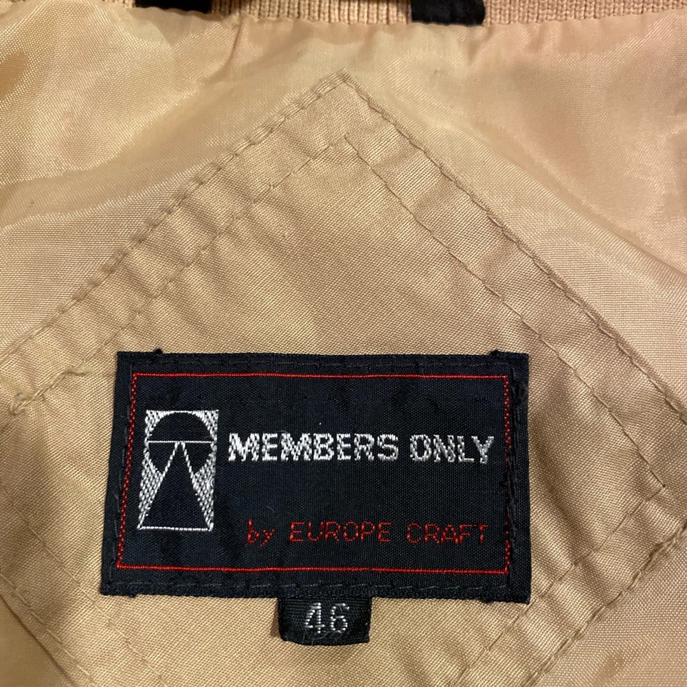Vintage Members Only Tan Jacket Size Large (46) - Picture 4 of 6